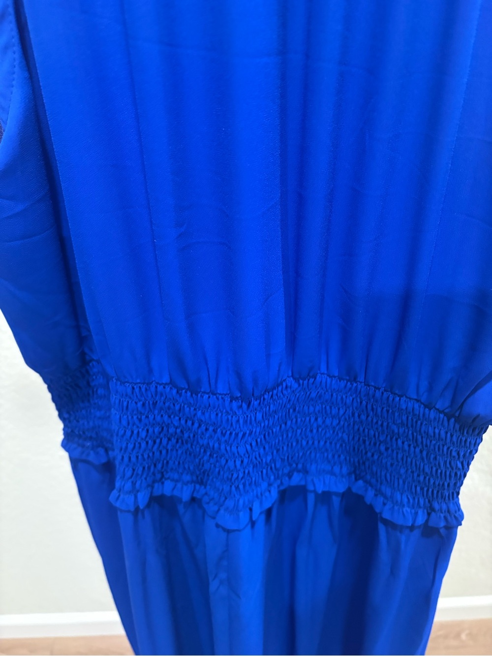 CeCe Royal Blue Halter Ruffle Hem Dress - Picture 8 of 9